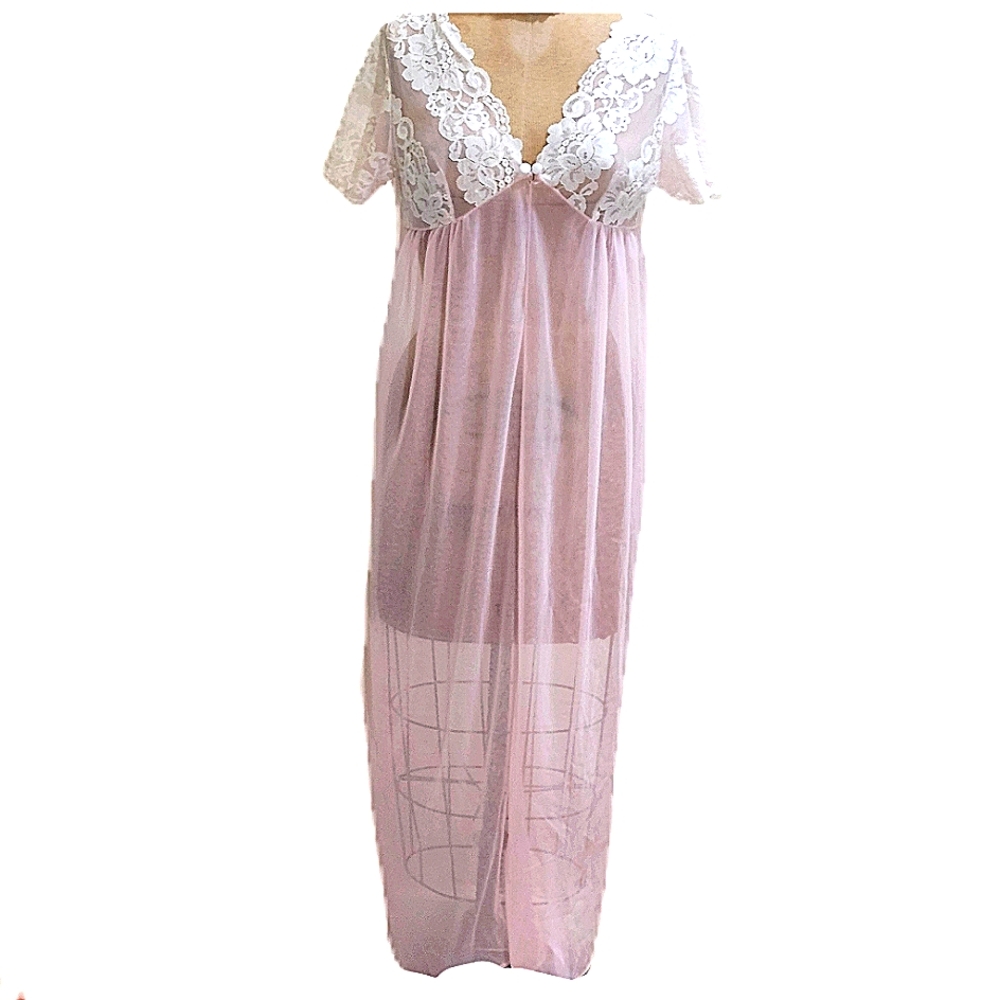 Vintage damn pink sheer lacy thing
